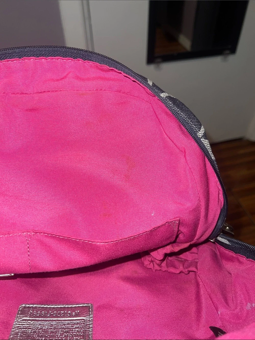 Coach Denim Backpack with Charms